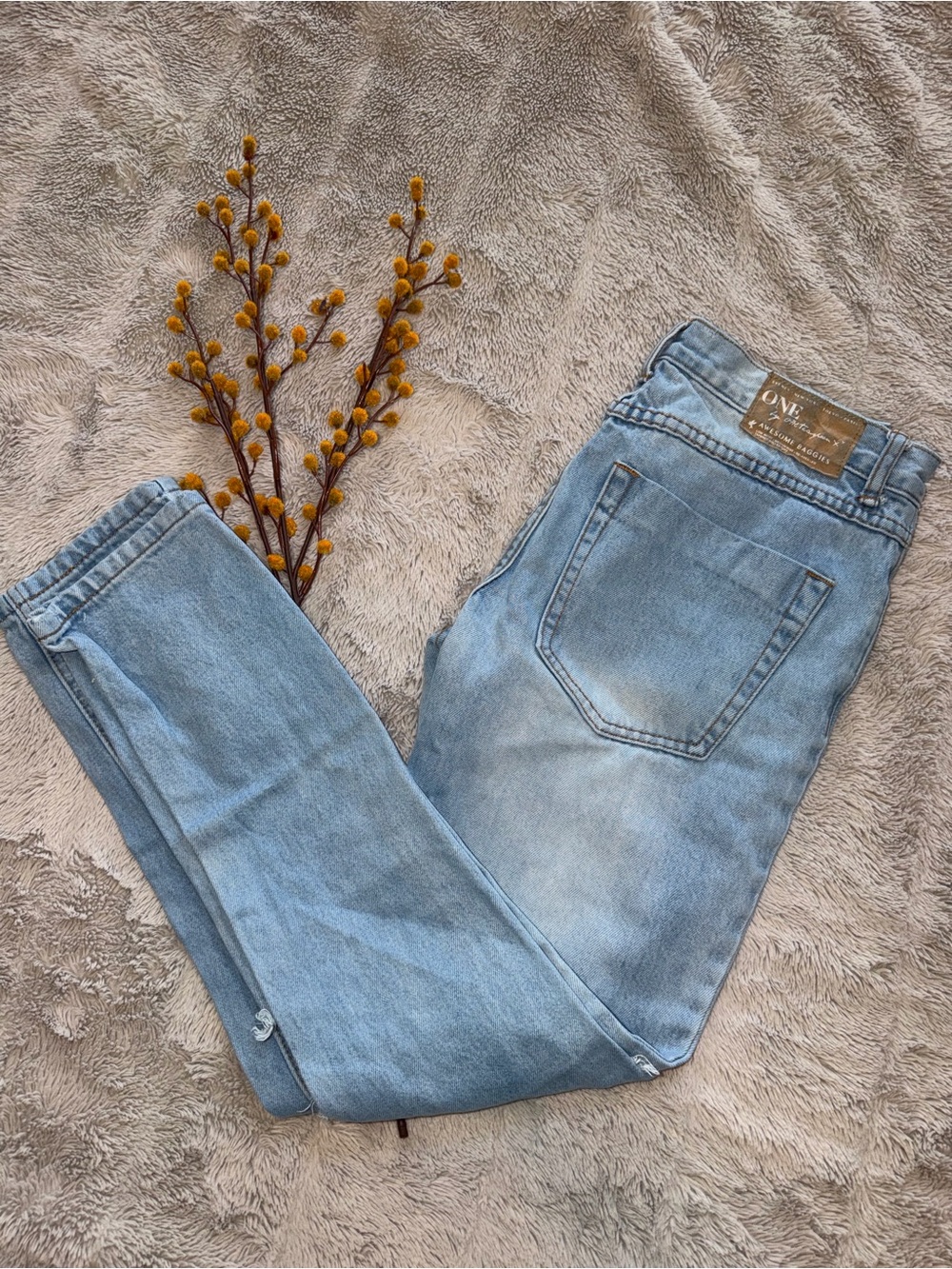 One Teaspoon Light Blue Boyfriend Jeans